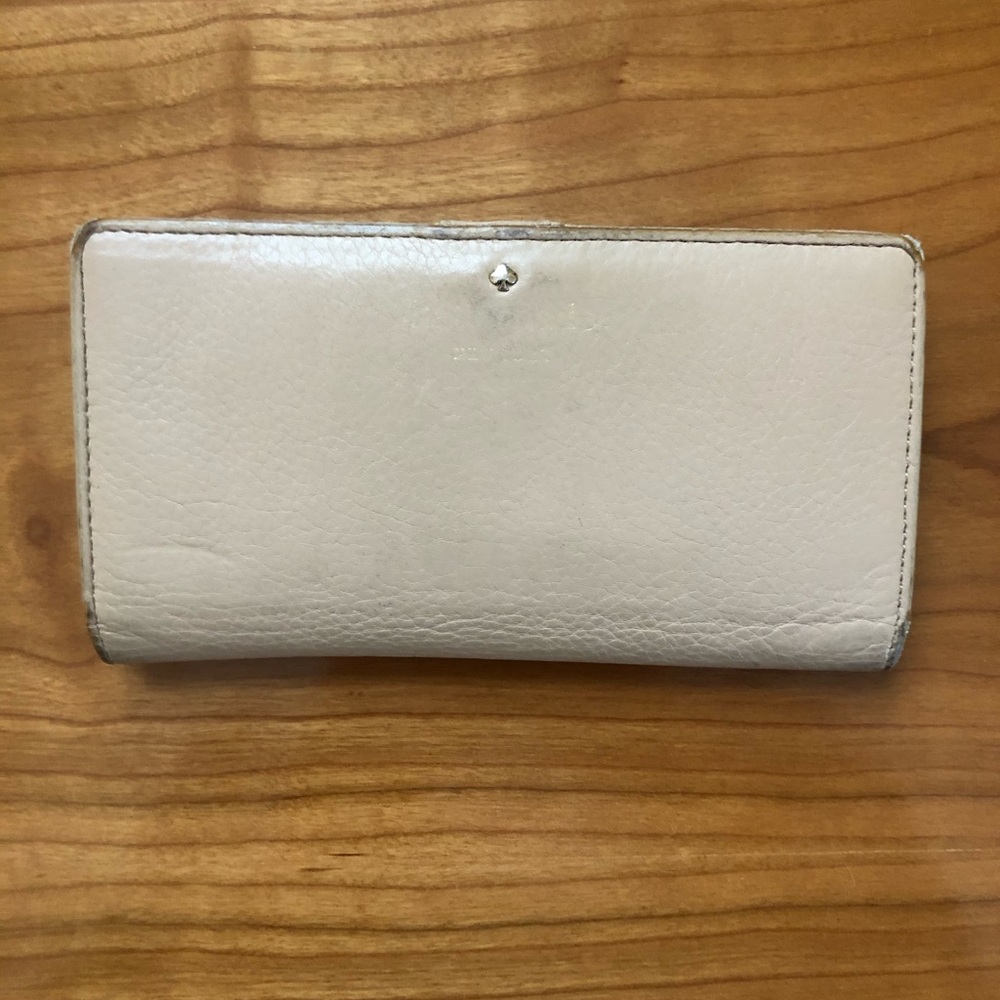 Kate Spade Stacy Wallet (tan pebble leather)